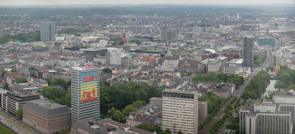 Germany - Düsseldorf - View northeast from Rheinturm